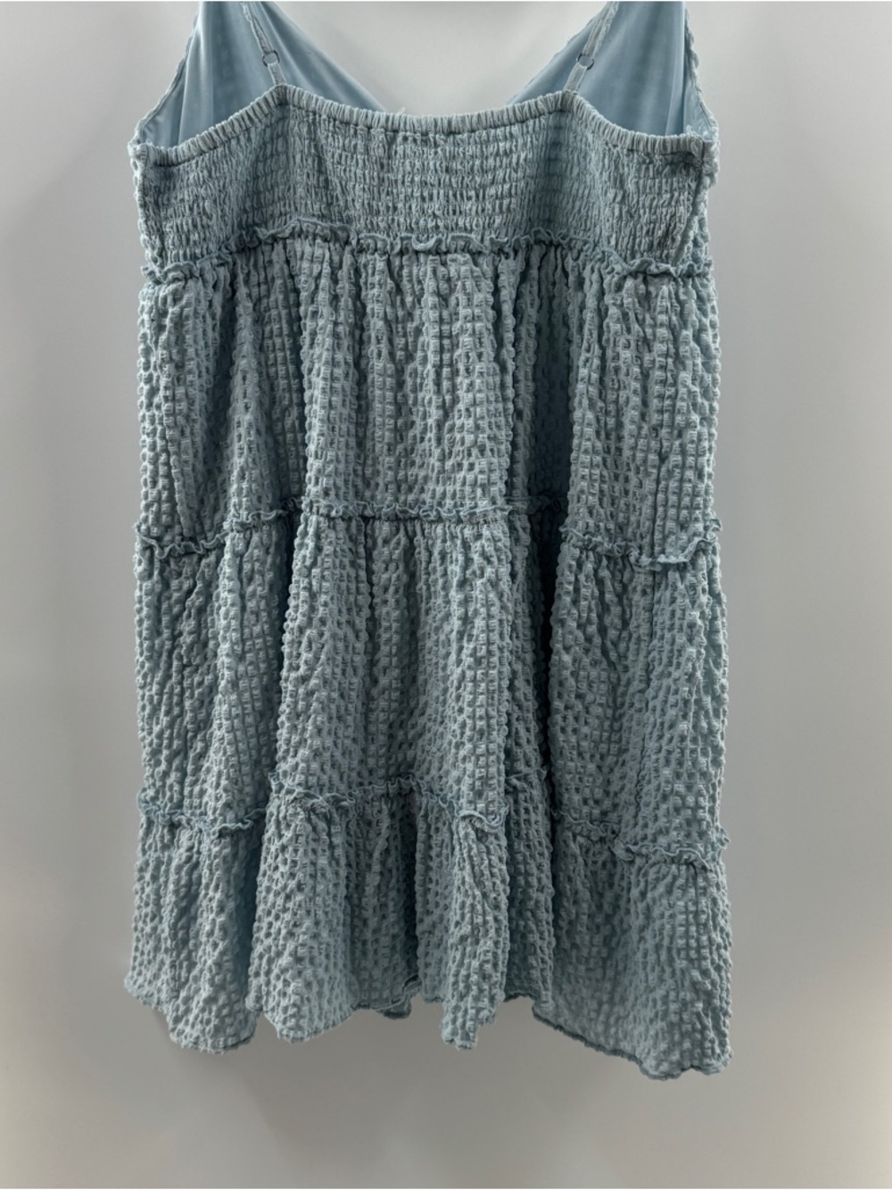 Aeropostale Light Blue Tiered Mini Dress – Women’s Large - Picture 7 of 7